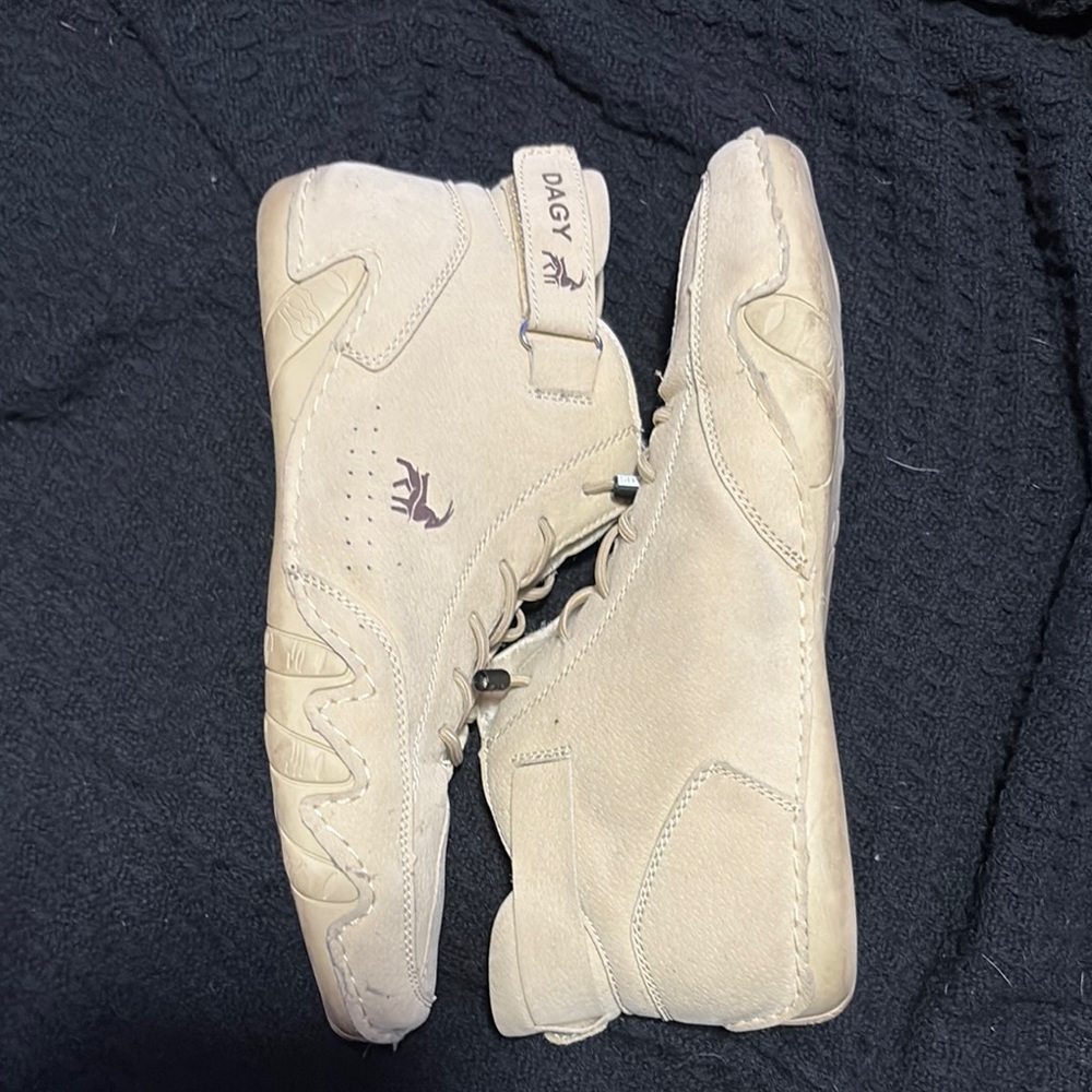 Beige High-Top Sneakers